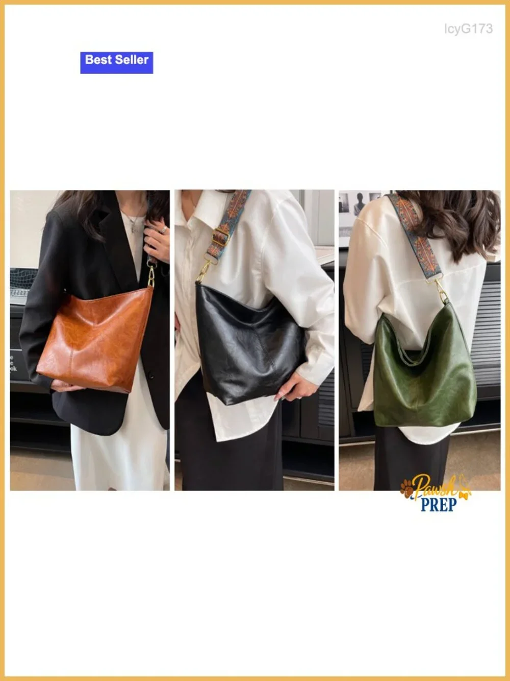 Vegan Leather Hobo Crossbody Bag with Zipper Shoulder Purse for Women